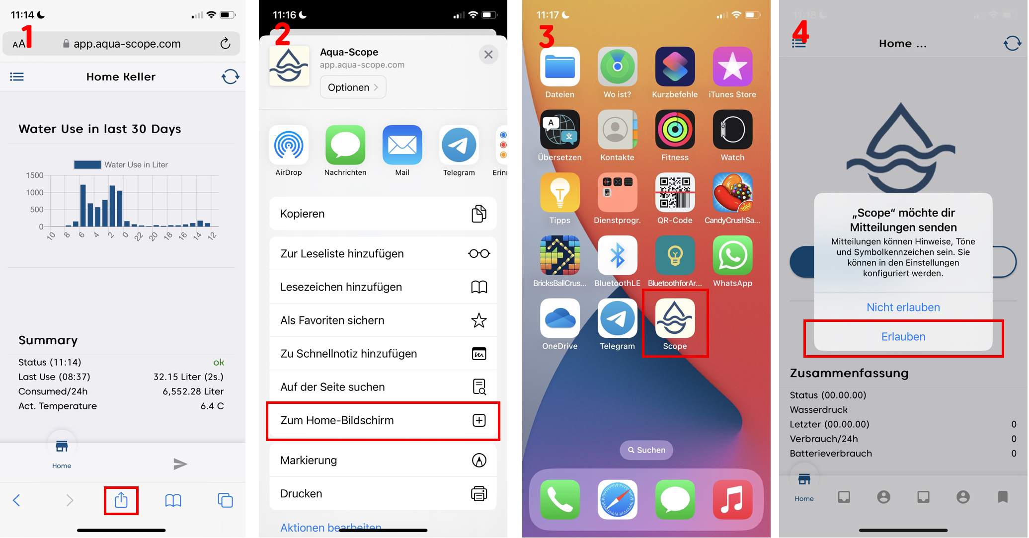 PWA installation on iPhone
